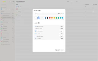 The native Swiftflip Smart Deck editor on Mac