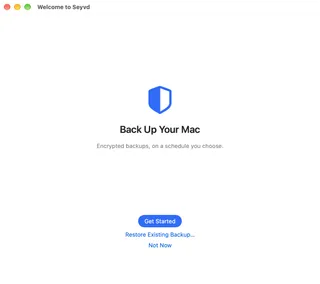 The first screen in the Seyvd setup assistant